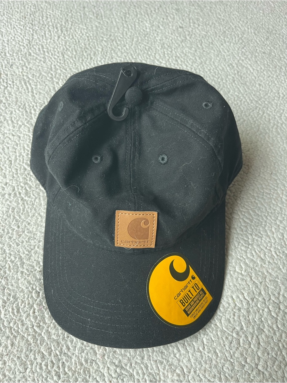 NWT Carhartt Black Canvas Cap Hat One Size Adult